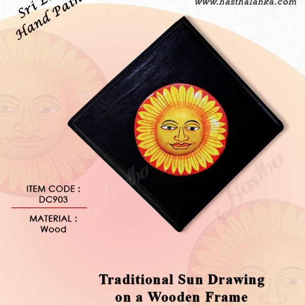 wooden sun drawing handicraft