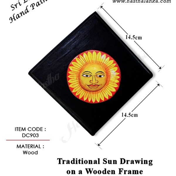 wooden sun drawing handicraft