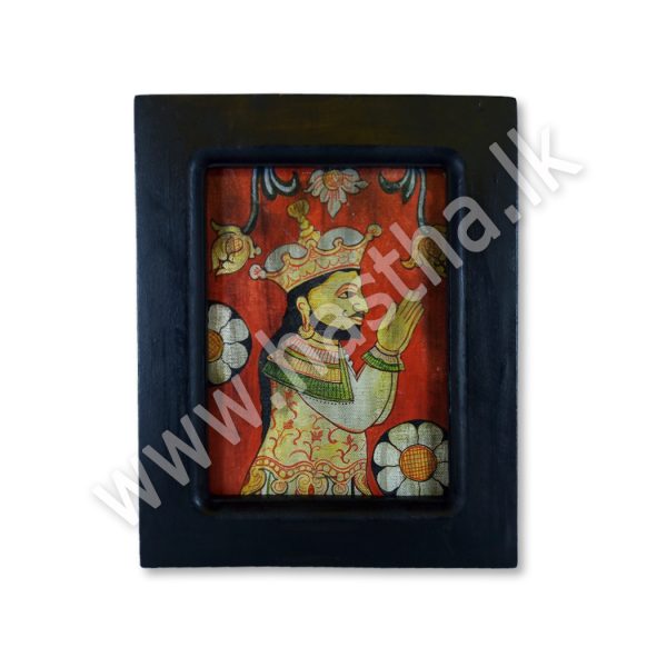 kandyan Drawing with wooden Frame - – Ancient Traditional Drawing