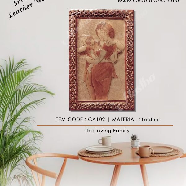 sri_lankan_leather_working_wall_hanger_loving_family