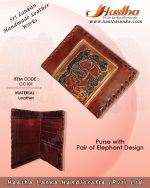 elephant - designed purse - leather