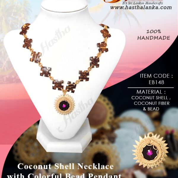 sri_lankan_handmade_coconut_shell_coconut_fiber_necklace_bead_pendant