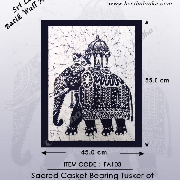 casket bearing tusker batik wall hanger handicrafts