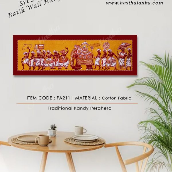 sri_lankan_bathik_wall_hanging_cooton_fabric_kandy_perahera