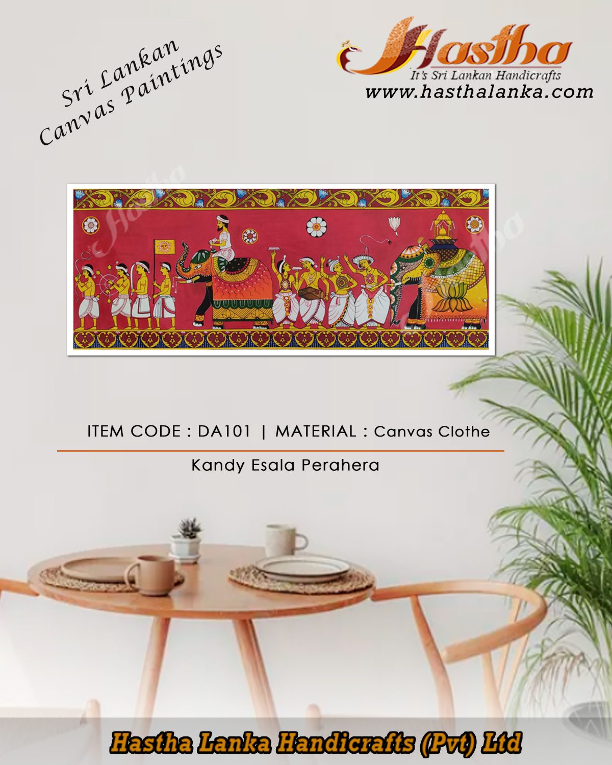 sri_lanka_canvas_painting_kandy_esala_perahera