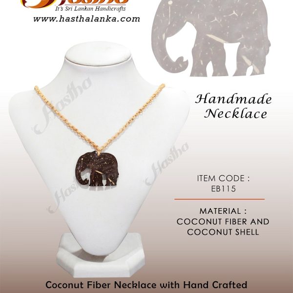 sri_lankan_handmade_necklace_coconut_fiber_shell_necklace_elephant_pendant