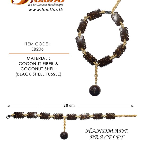 coconut shell bracelet - handmade