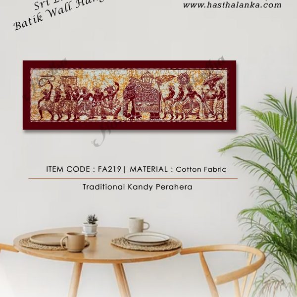 sri_lankan_bathik_wall_hanging_cooton_fabric_kandy_perahera