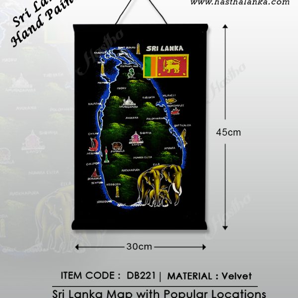 sri_lankan_hand_painting_velvet_sri_lankan_map_design