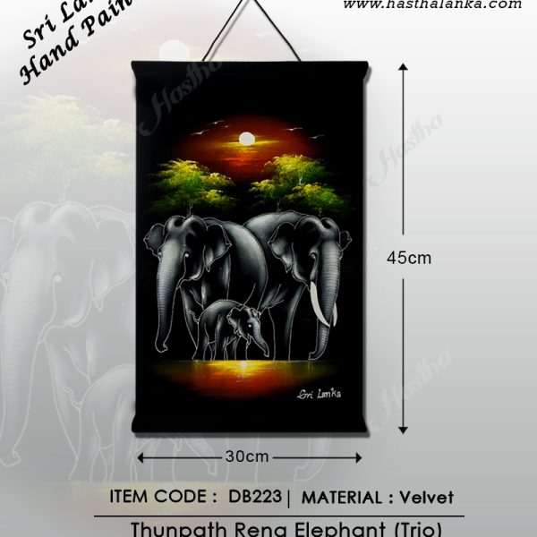 sri_lankan_hand_painting_wall_hanger_velvet_thunpath_rena_trio