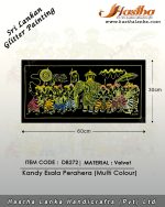 sri_lankan_glitter_painting_wall_hanger_velvet_multicolour_kandy_esala_perahera