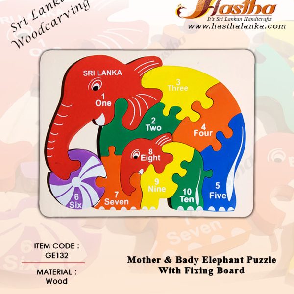 sri_lankan_woodcarving_jigsaw_puzzle_mother_baby_elephant