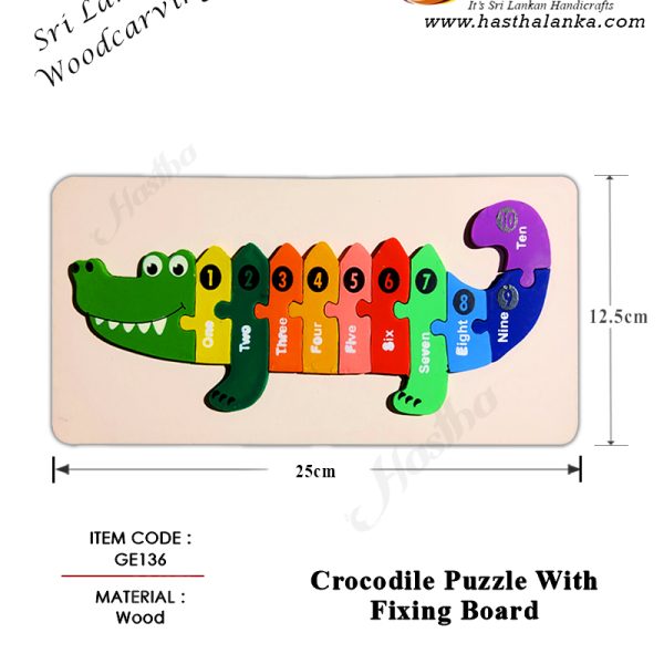 sri_lankan_woodcarving_jigsaw_puzzle_crocodile_fixing_board